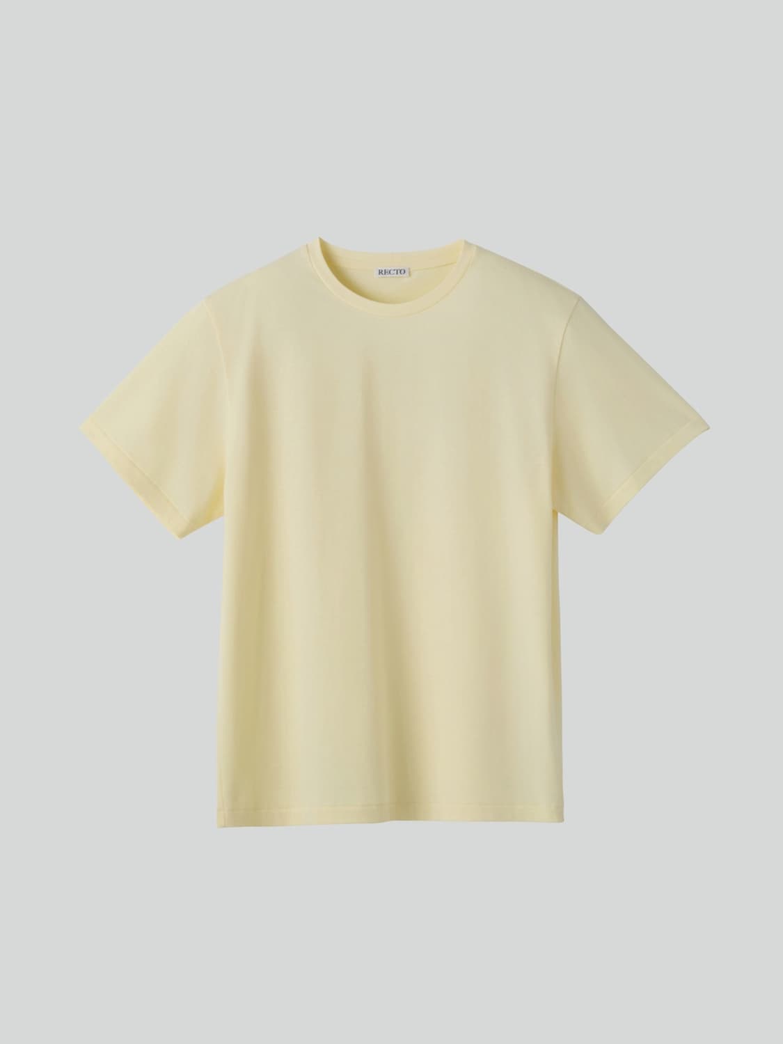 렉토 26SS 컴팩트 코튼 반팔 티셔츠 레몬 옐로우 상품이미지1