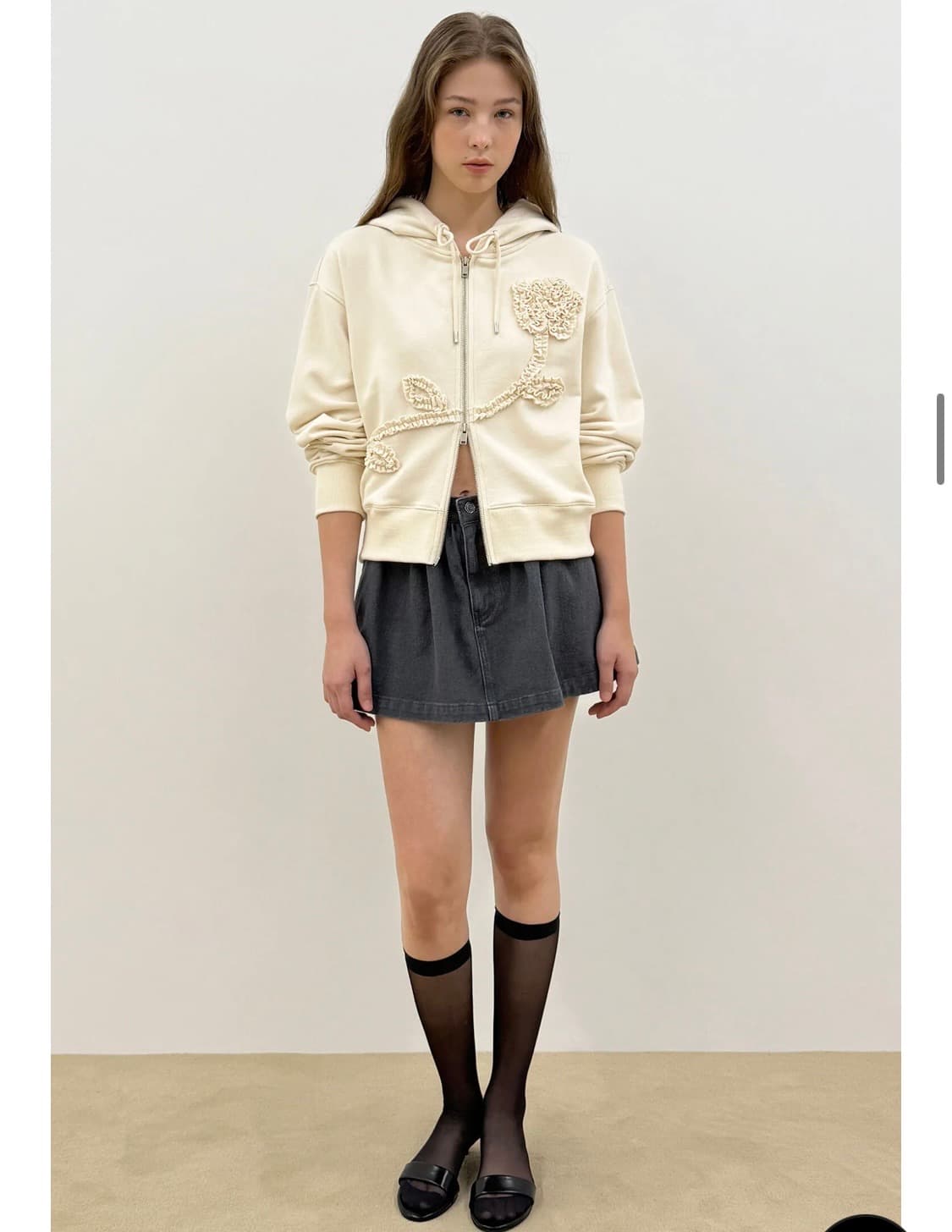 시눈 후드집업 아이보리  상품이미지5