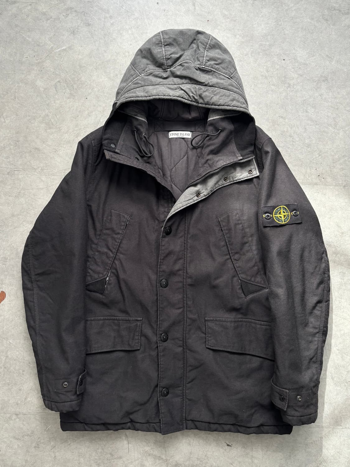 Stone Island Mil Spec Diagonal 울 후드자켓 상품이미지2