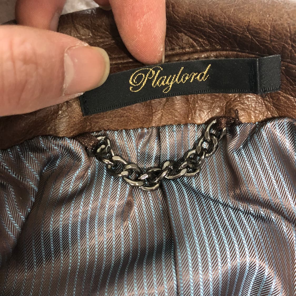 빈티지 더블브레스티드 피코트 타입 레더자켓  상품이미지6