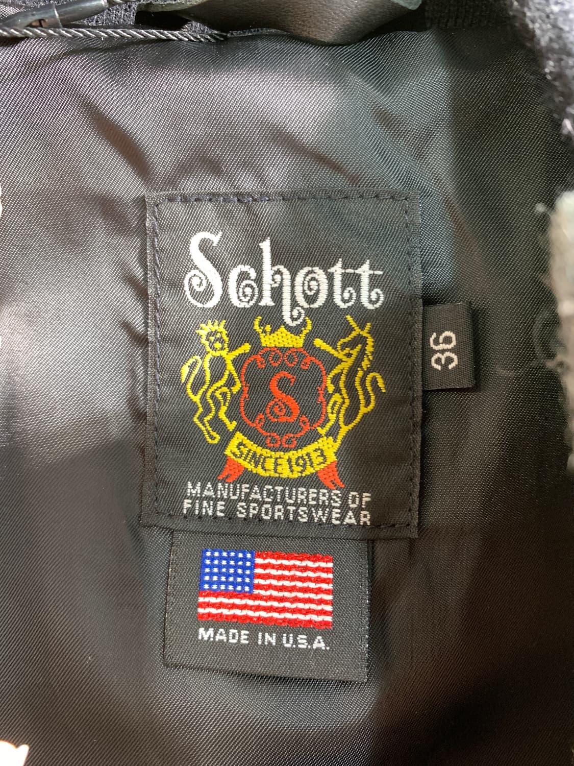 MADE in USA schott 바시티 자켓 36 상품이미지7
