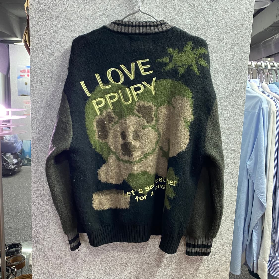 엑스톤즈 투톤 퍼피 투웨이 니트집업 B3522 상품이미지5