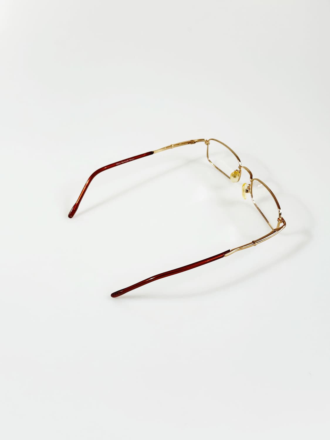 90s MARIO MARTINELLI 골드 슬림 스퀘어 빈티지 안경 상품이미지4