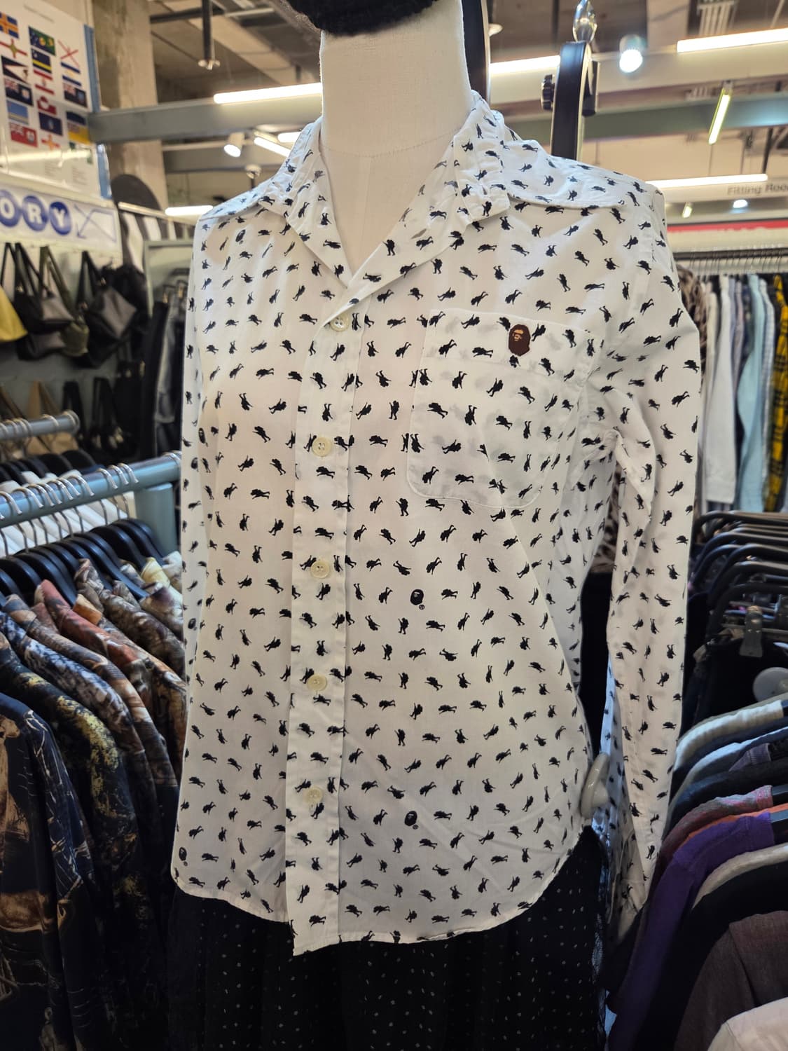 bape 베이프 화이트 패턴셔츠 상품이미지2