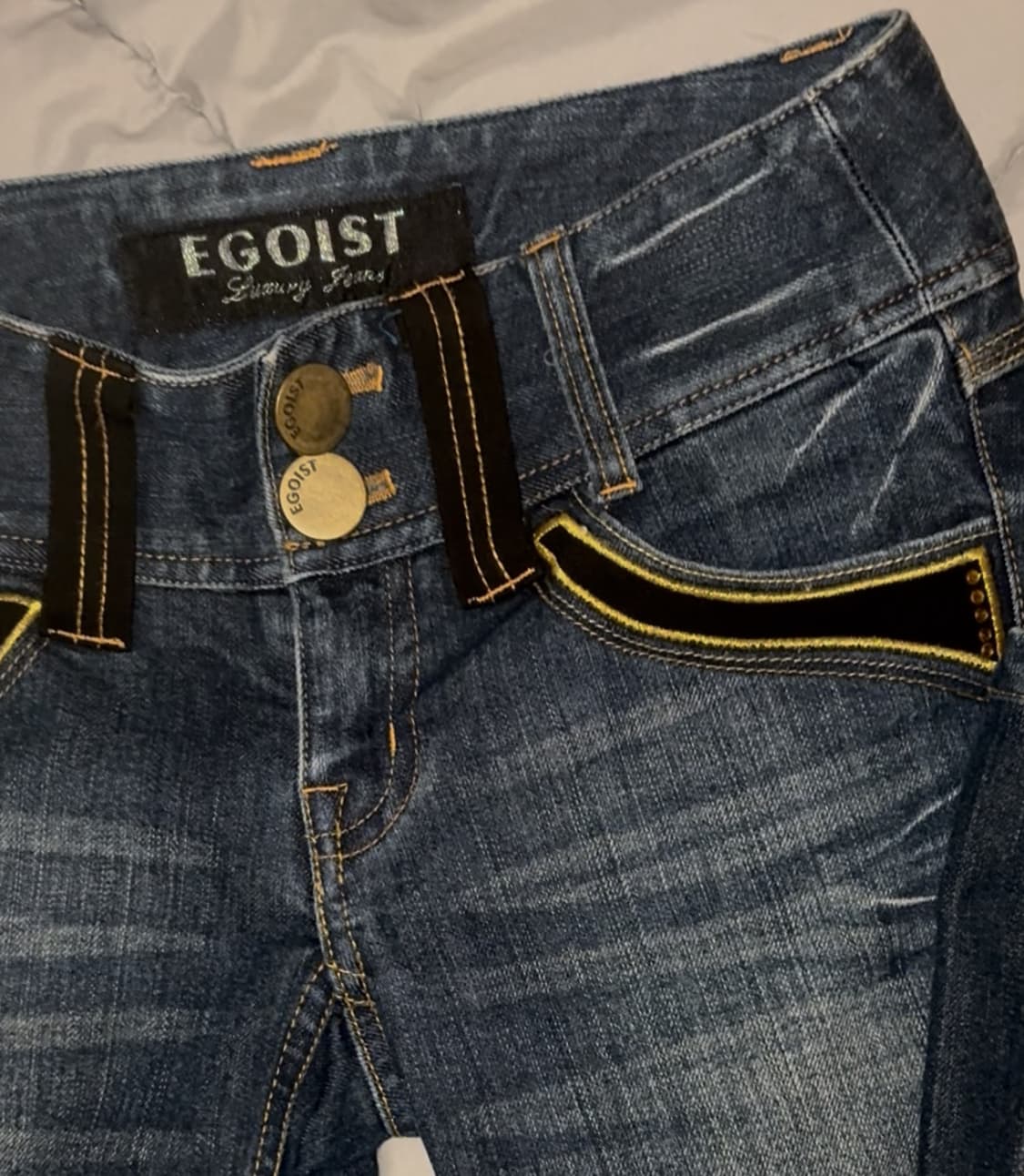 에고이스트 EGOIST 빈티지 로우라이즈 부츠컷 청바지 y2k 펑크 상품이미지1
