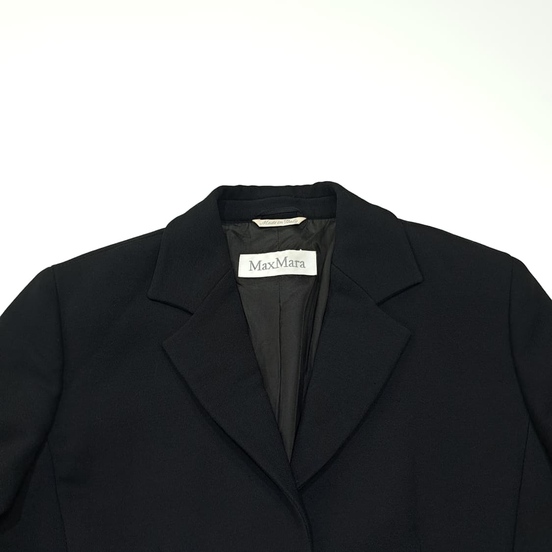 CL237 L 막스마라 90s 이태리판 울 싱글 블랙 자켓 아우터 상품이미지2