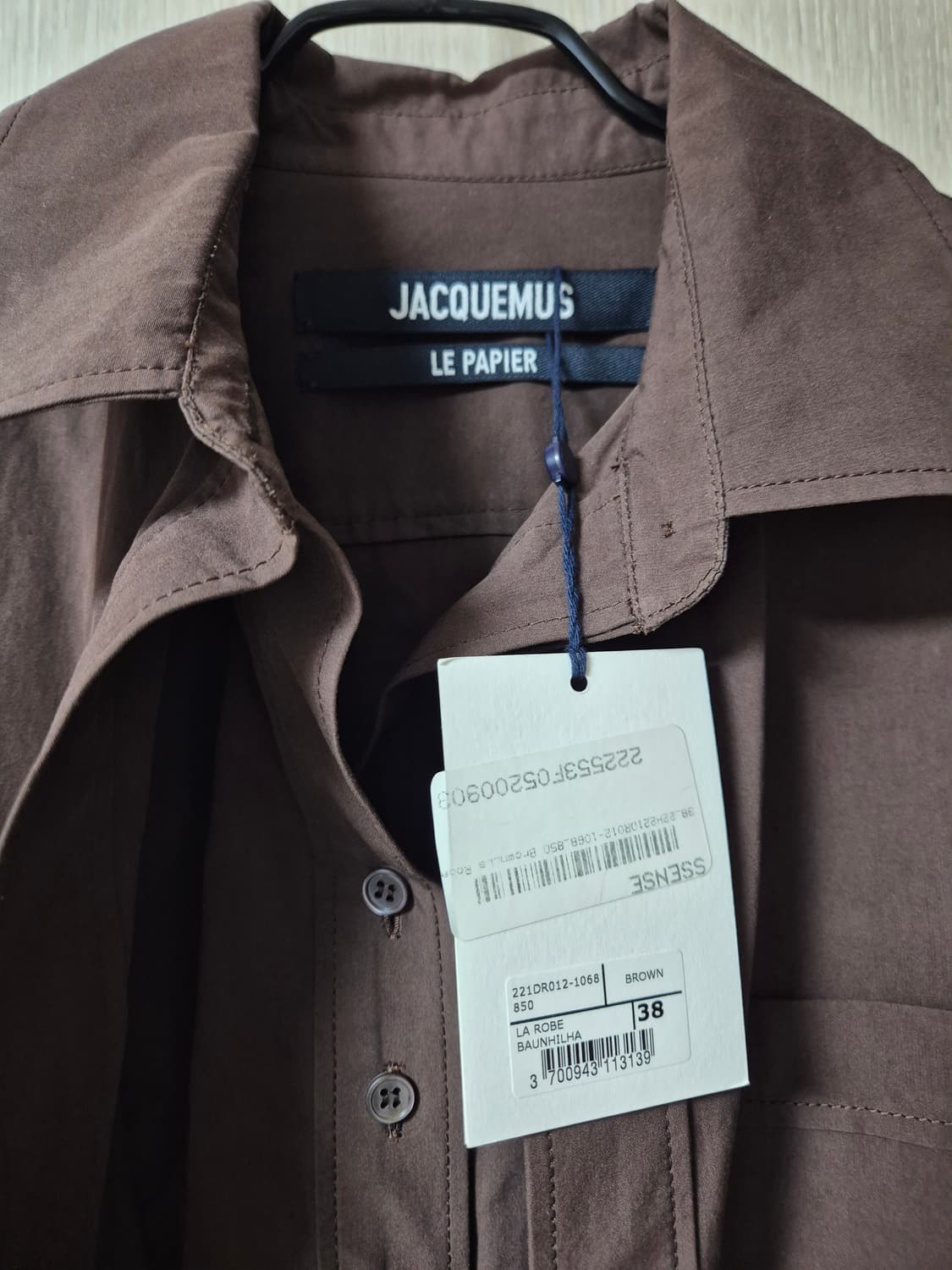 (새제품) 자크뮈스  라 로브 바운힐하 미니 원피스 38 셔츠드레스 상품이미지7