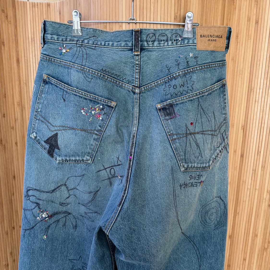 발렌시아가 라인스톤 배기팬츠 상품이미지5