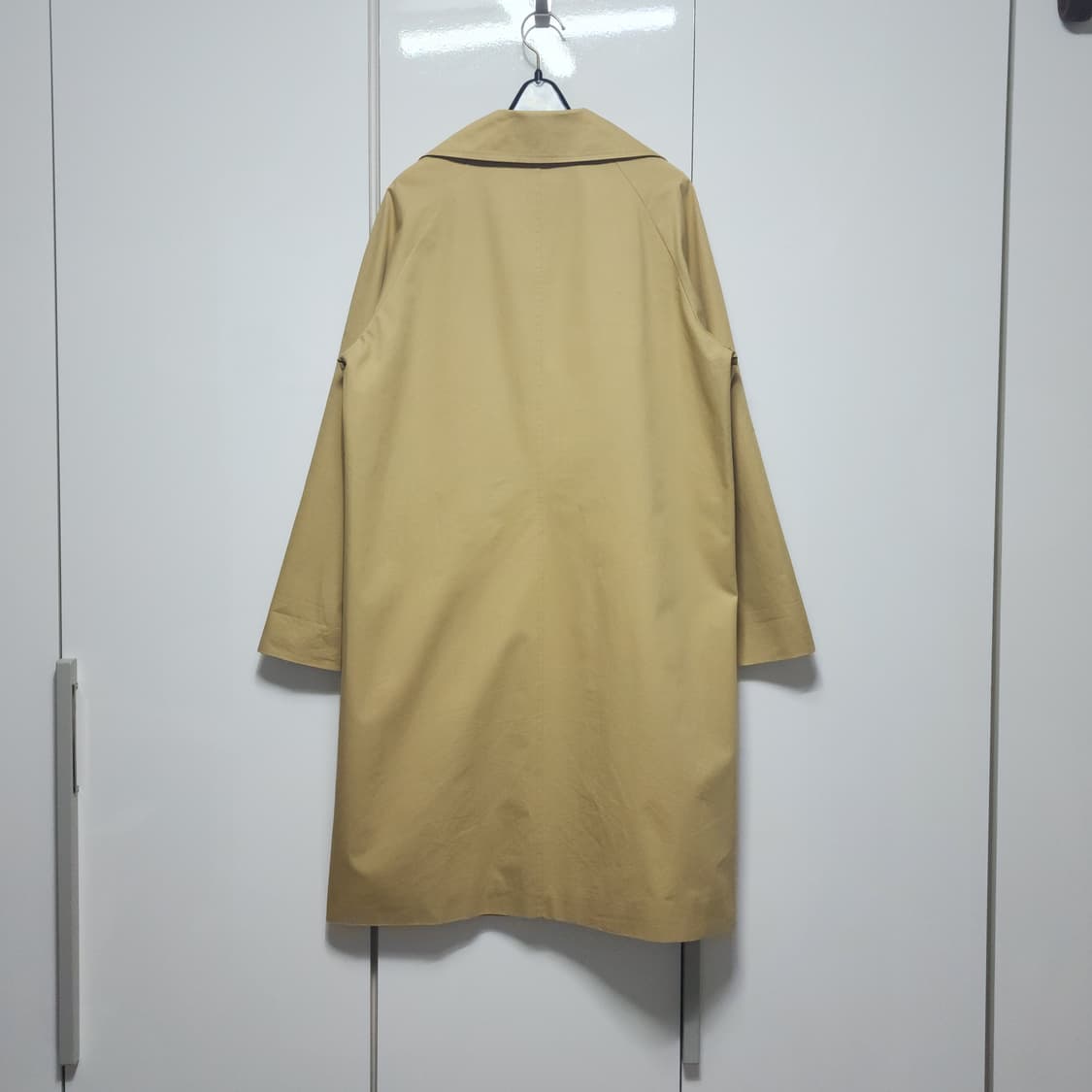 멜로디가든 베이직 코튼 트렌치코트 더블버튼 하프 롱 베이지 아우터 상품이미지2