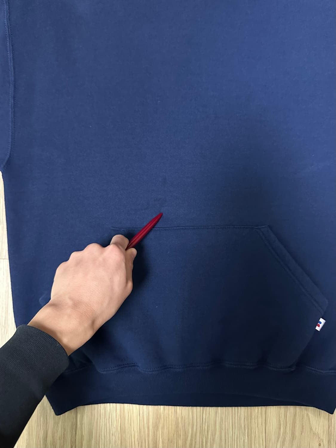 90s 빈티지 러셀 후드 네이비 M 상품이미지9