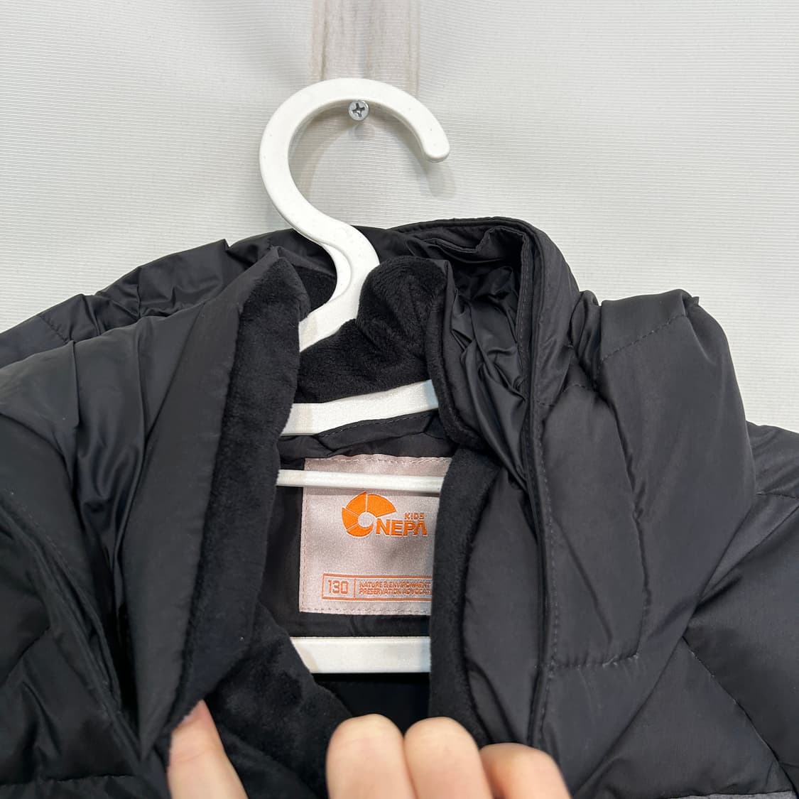 네파 키즈 구스다운 롱패딩 130 블랙 상품이미지2
