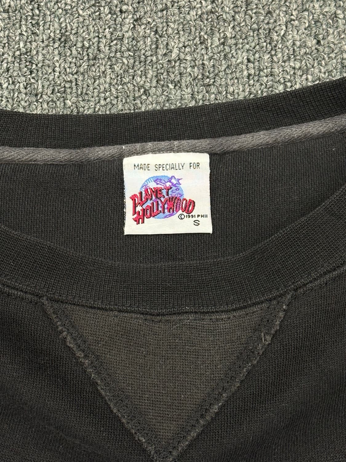 S)Planet Hollywood 빈티지 플리스 빅자수 스웻셔츠 상품이미지3