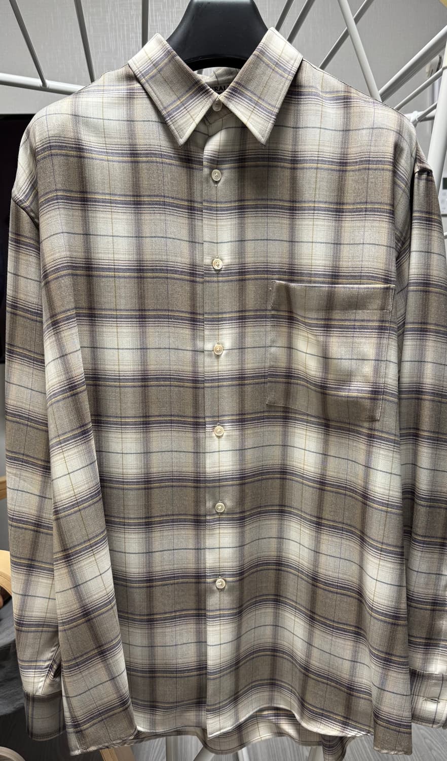 오라리 체크 셔츠 Light Brown Check 23AW 5사이즈 상품이미지2