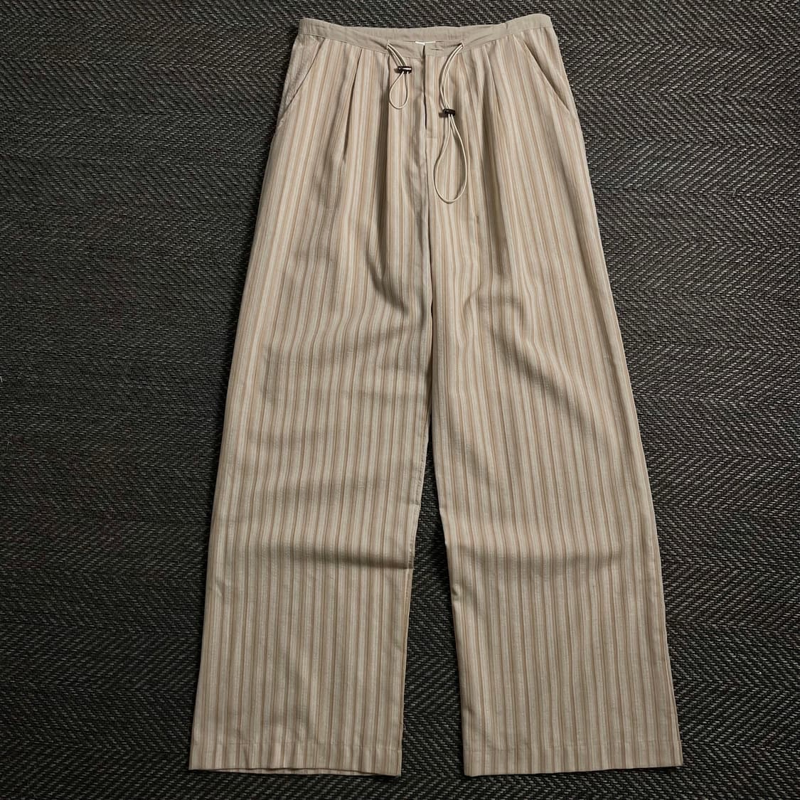 빈티지 우븐 스트라이프 와이드 트랙팬츠 y 4068 상품이미지1