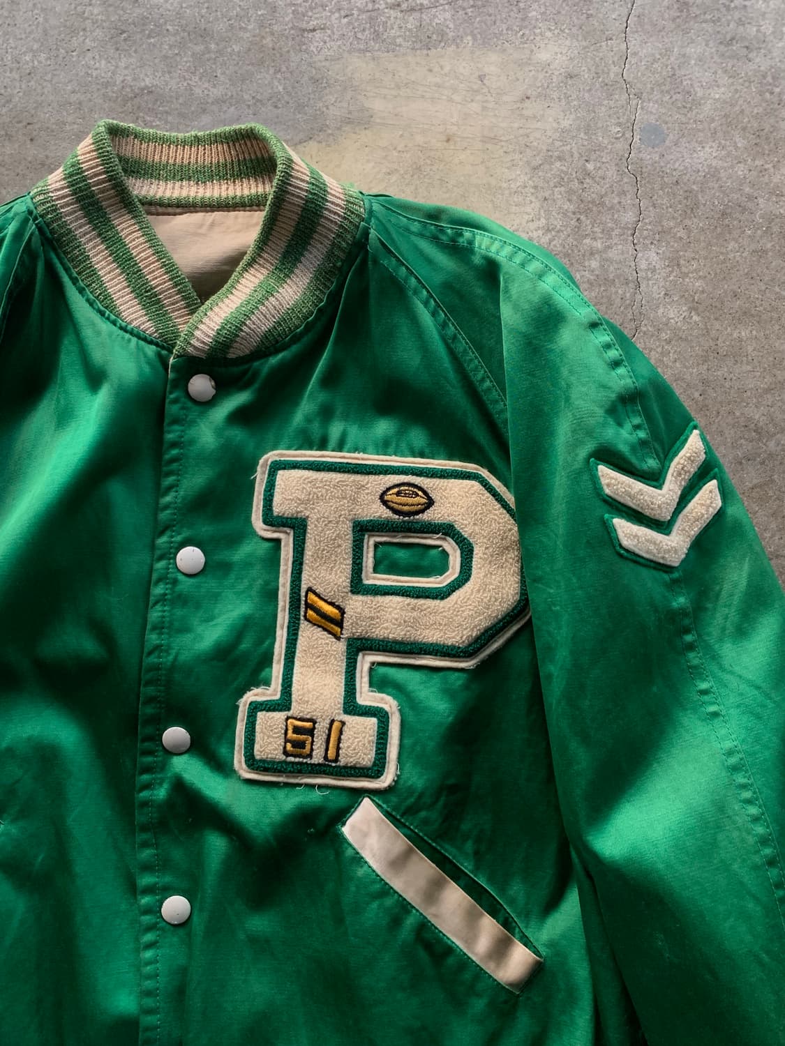 50s GAMEMASTER 레이온 코튼 리버시블 바시티 자켓 상품이미지3