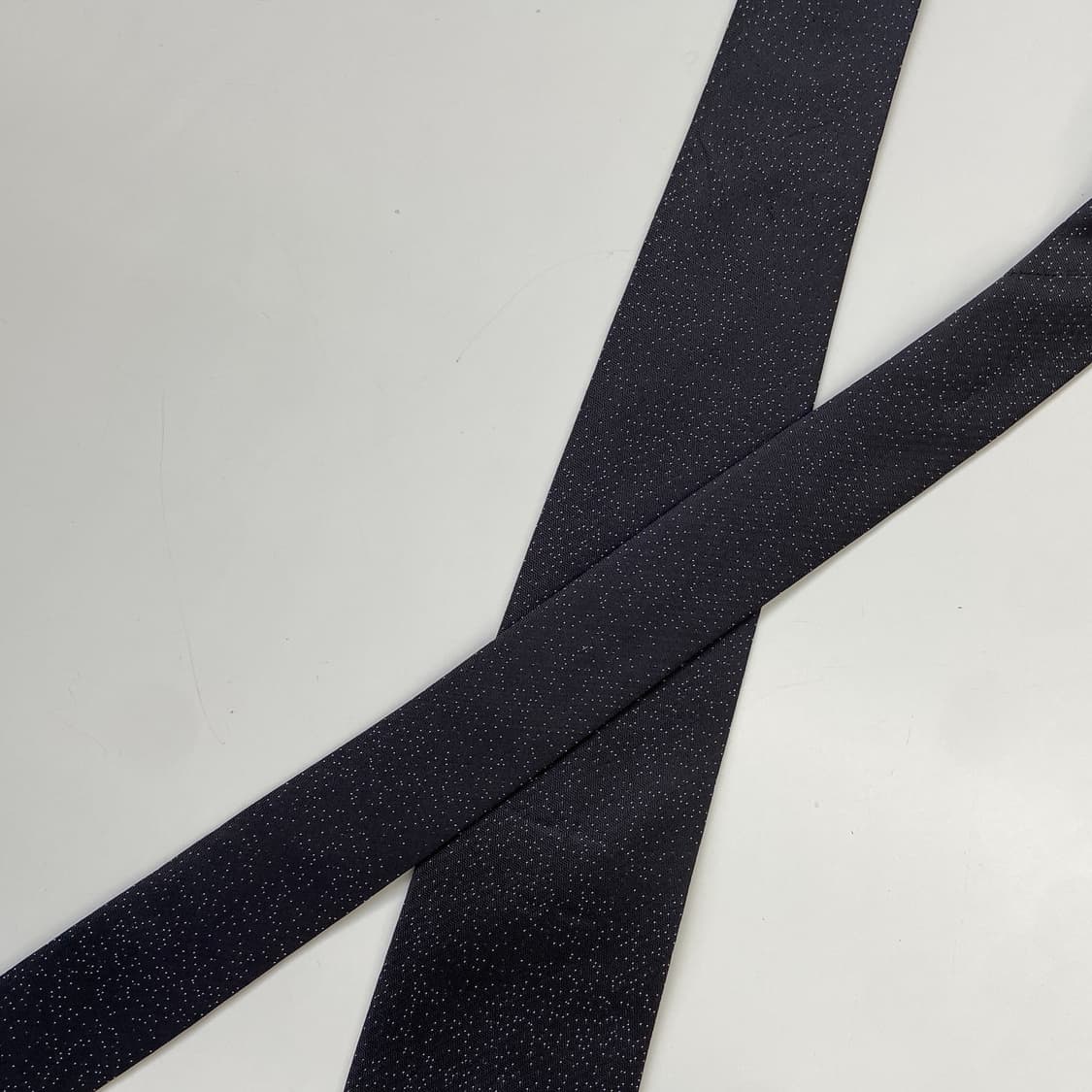 ANNIVERSAIRE 정품 블랙 실크 넥타이 8.2cm 상품이미지4