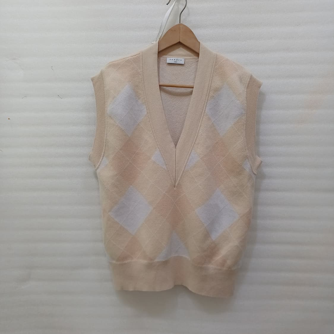  산드로 캐시미어 울 니트 브이넥 조끼 여성 오버핏 1 L 까지 사랑봉봉 상품이미지2