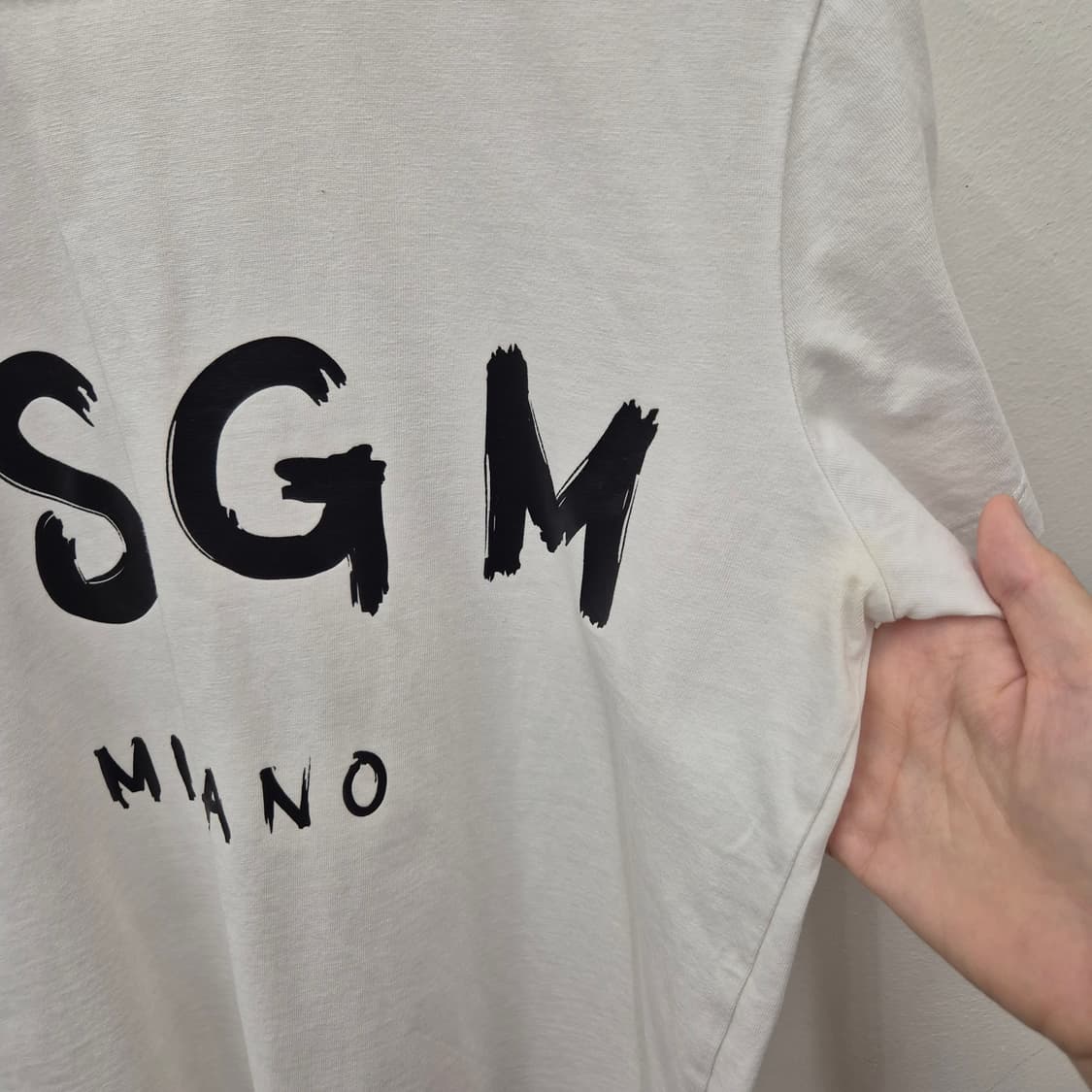 MSGM 밀라노 브러쉬드 로고 반팔티 XS 상품이미지3