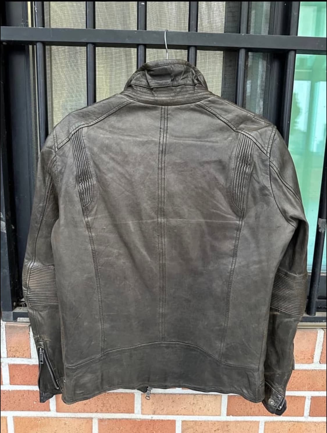 우영미 솔리드옴므 래더 가죽 자켓 상품이미지3