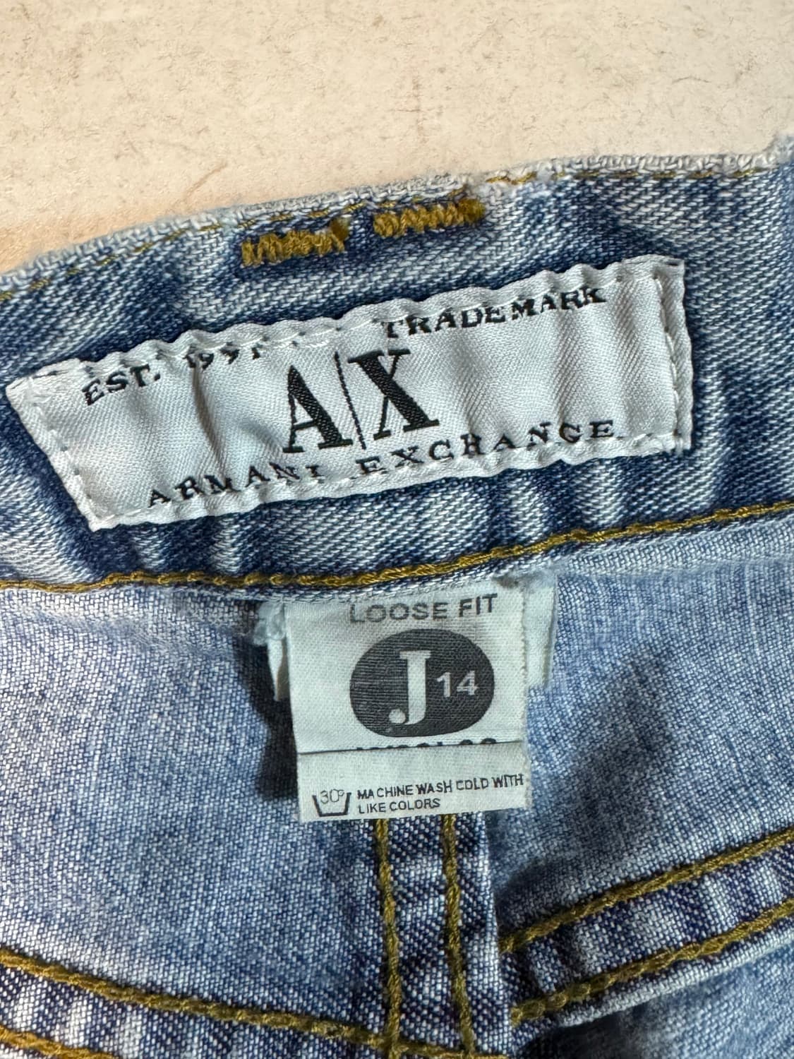 아르마니 익스체인지 루즈핏 데님 팬츠 30/32 상품이미지5