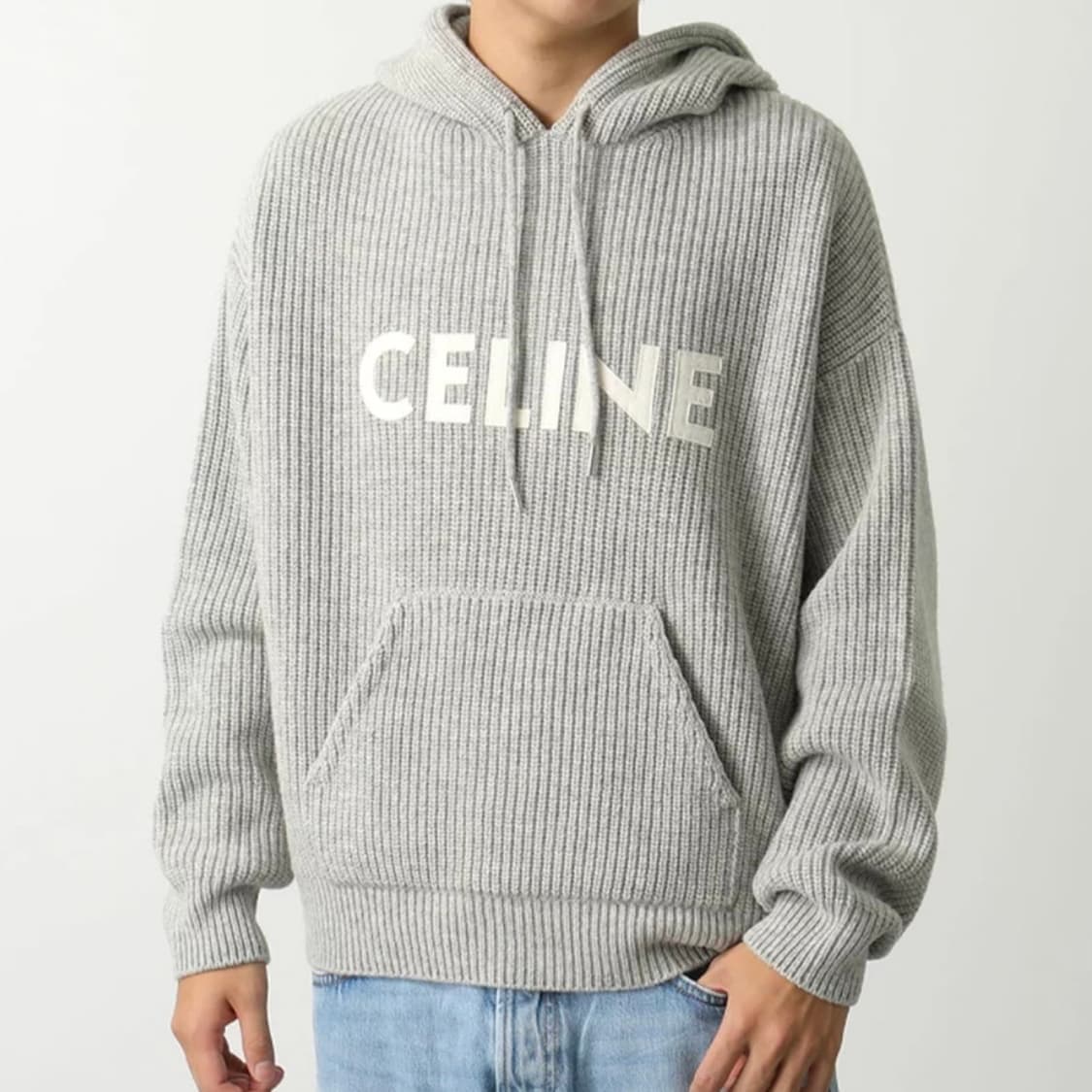 (A+/XL) / 셀린느 울리브드 그레이 니트 후드 상품이미지9