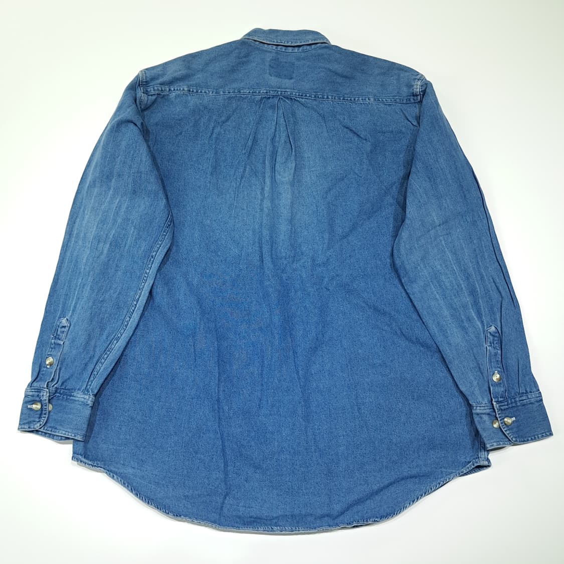 CL513 L 말보로 90s 미국판 코튼 미디엄워시 데님셔츠 남방 상품이미지6