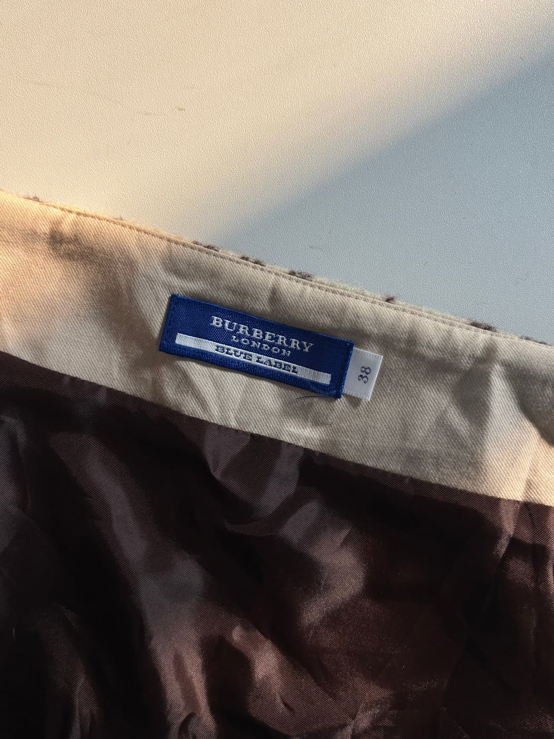 Burberry 버버리 아이보리 체크 랩스커트 상품이미지8