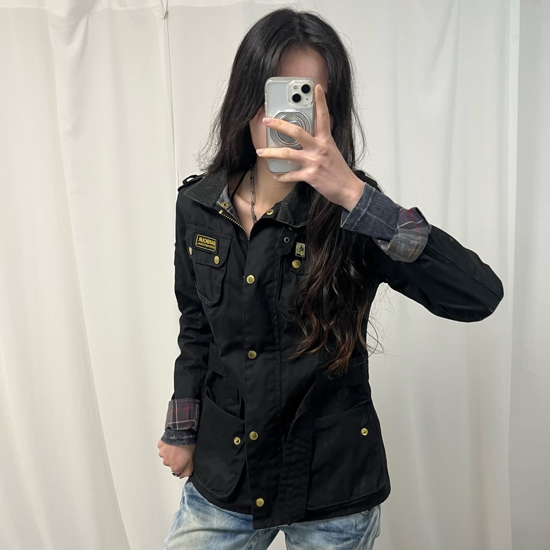 Barbour Black International Wax Jacket  상품이미지2