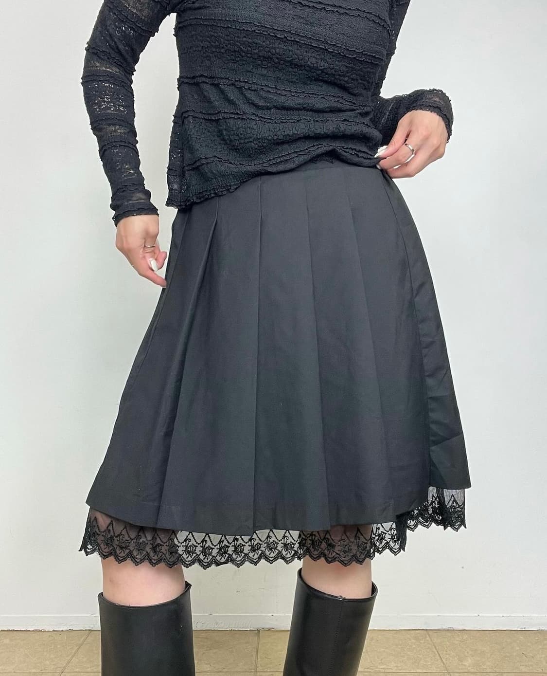 빈티지 레이스 미디스커트 상품이미지7