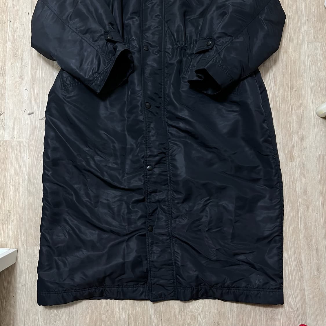 나이키 90s 올드스쿨 스우시 후드 벤치코트 돕바 롱패딩 XL/105  상품이미지4