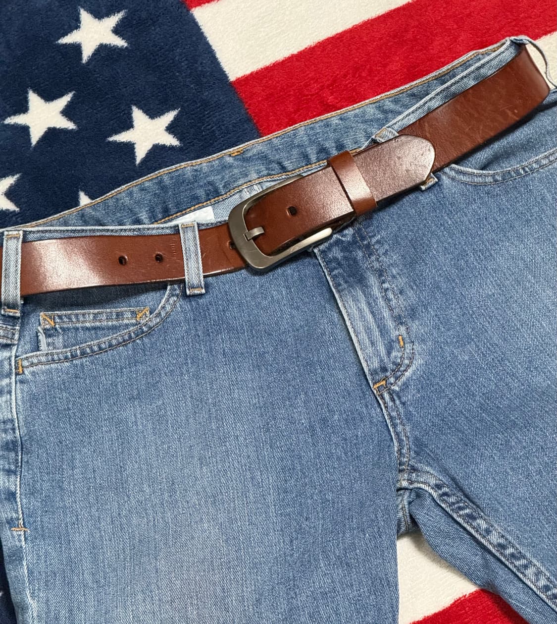 빈티지레더벨트 Cowhide Leather belt 브라운 가죽벨트 상품이미지5