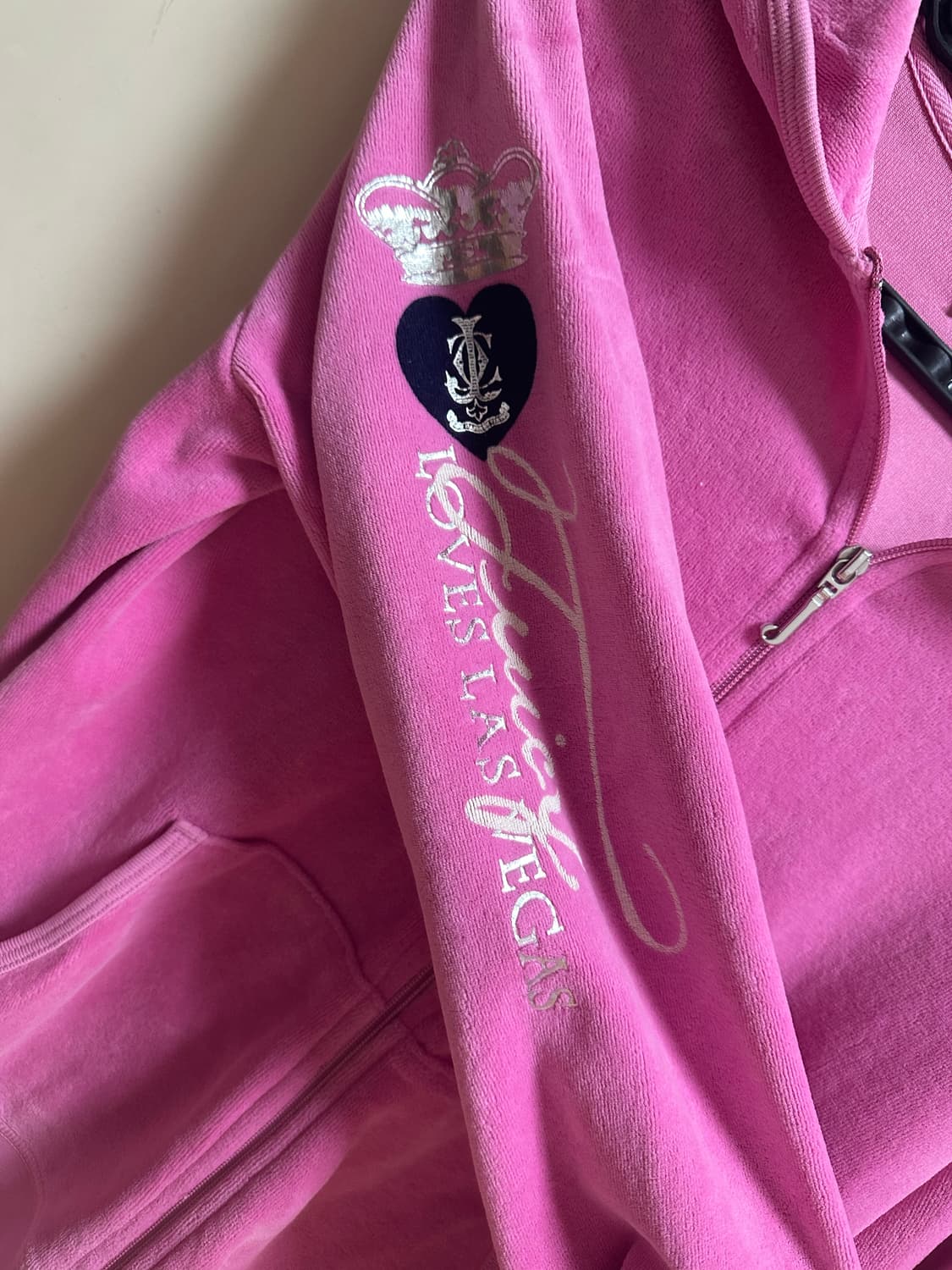 쥬시꾸띄르 집업 핑크 L 상품이미지1