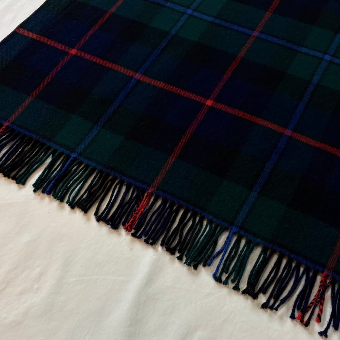 90s 영국 Burkraft 메리노 램스울 타탄체크 머플러 상품이미지3