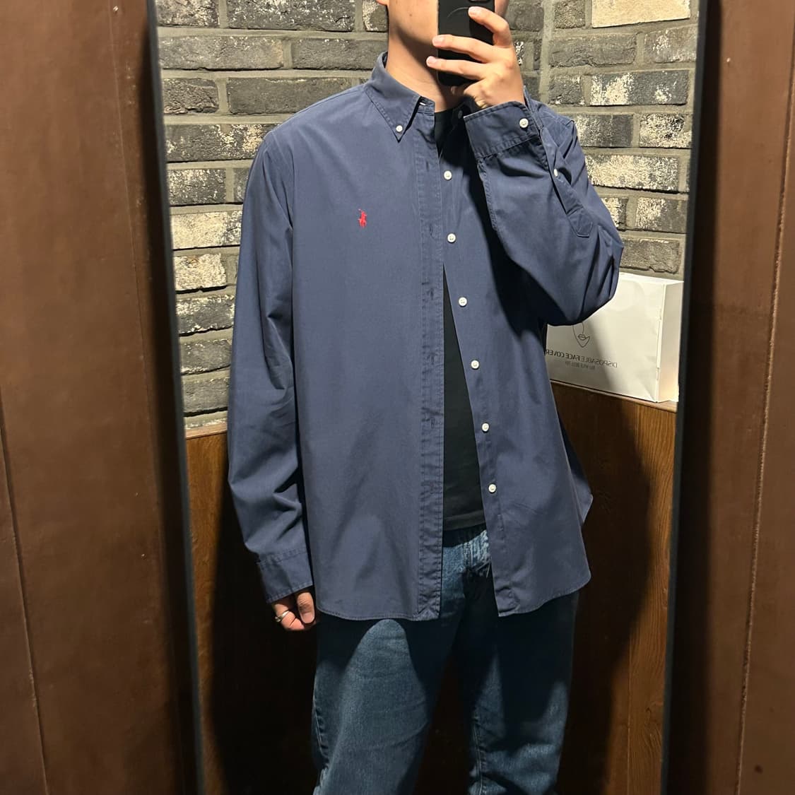 XL) 폴로 랄프로렌 커스텀핏 네이비 셔츠 상품이미지10
