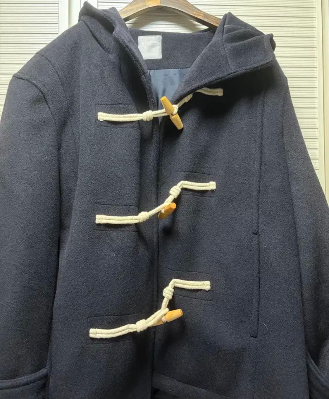 에잇세컨즈 떡볶이 하프 코트 남색 85S 상품이미지2