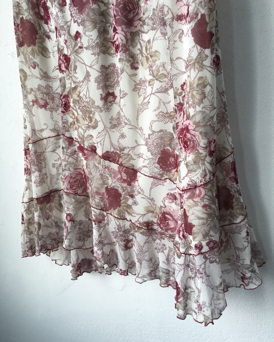 Flower pattern mesh skirt 상품이미지3