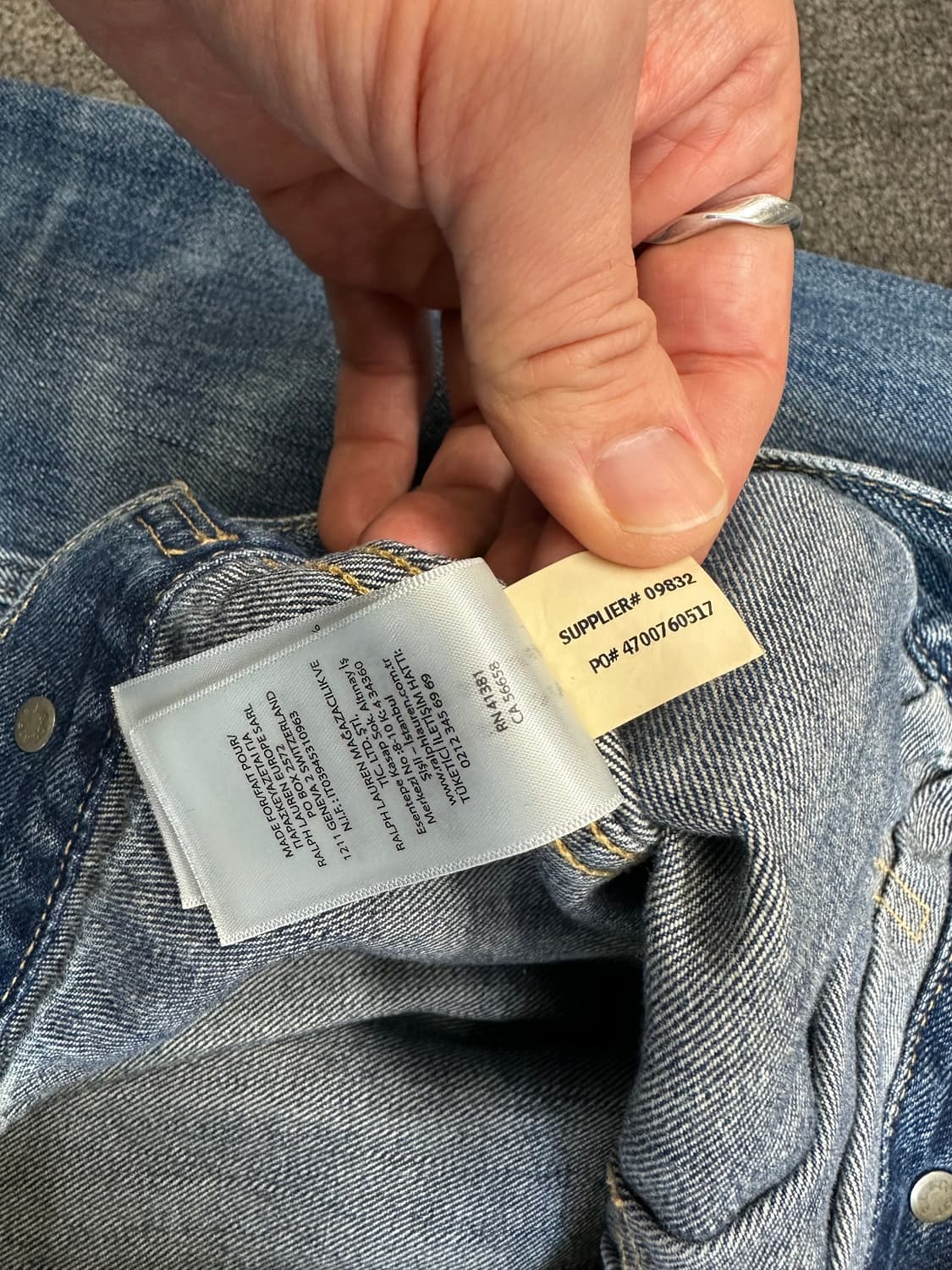 폴로 랄프로렌 패치워크 데님 자켓 S 상품이미지5