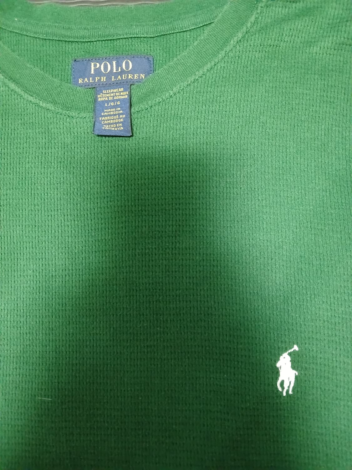 폴로 그린 와플 롱슬리브  상품이미지2