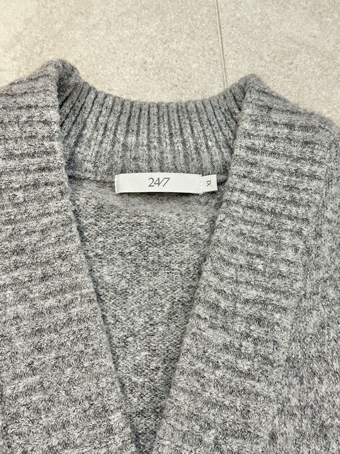 247 시리즈 부클 가디건 그레이 XL 상품이미지5