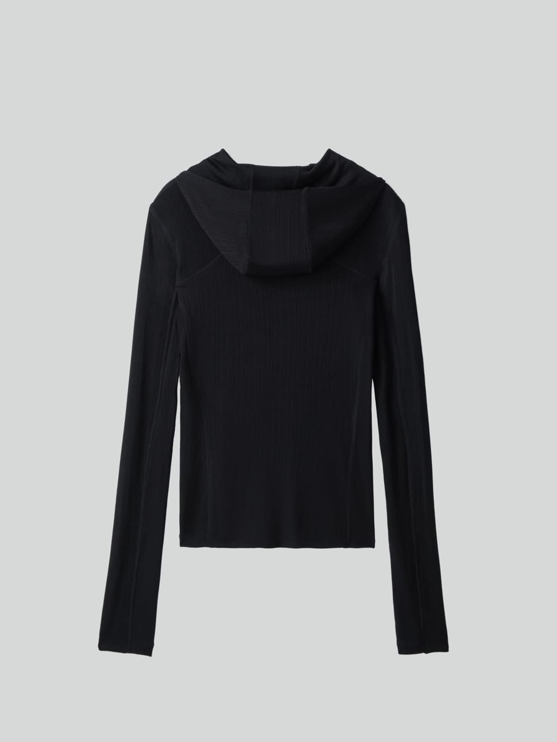 렉토 RECTO 시아 저지 피티드 집업 후디 블랙 상품이미지6