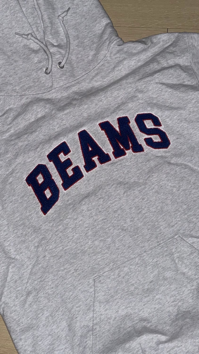 [XXL] Beams Hoodie Ash gray 빔즈 후드티 상품이미지3