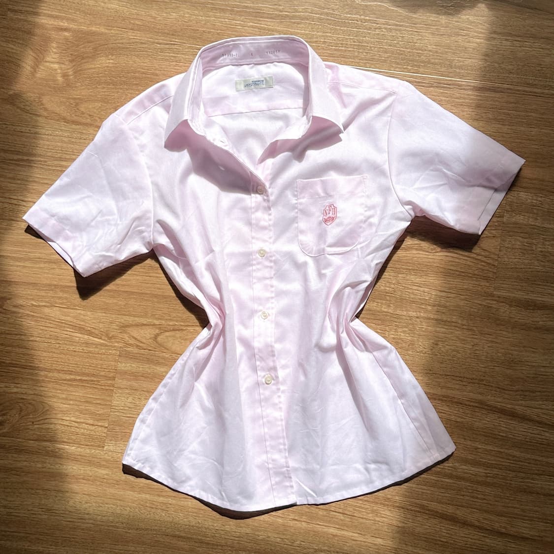 빈티지 리본 핑크 반팔 셔츠 로걀 히메갸루 모리걸 라떼 대장템 긱시크 상품이미지1