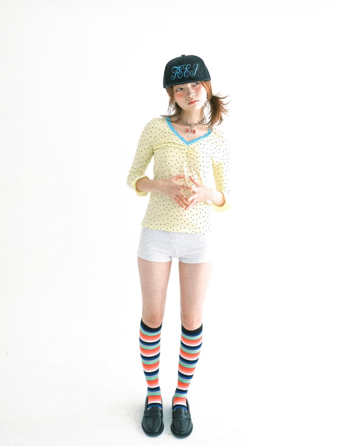 mini heart lace top (lemon) 상품이미지3