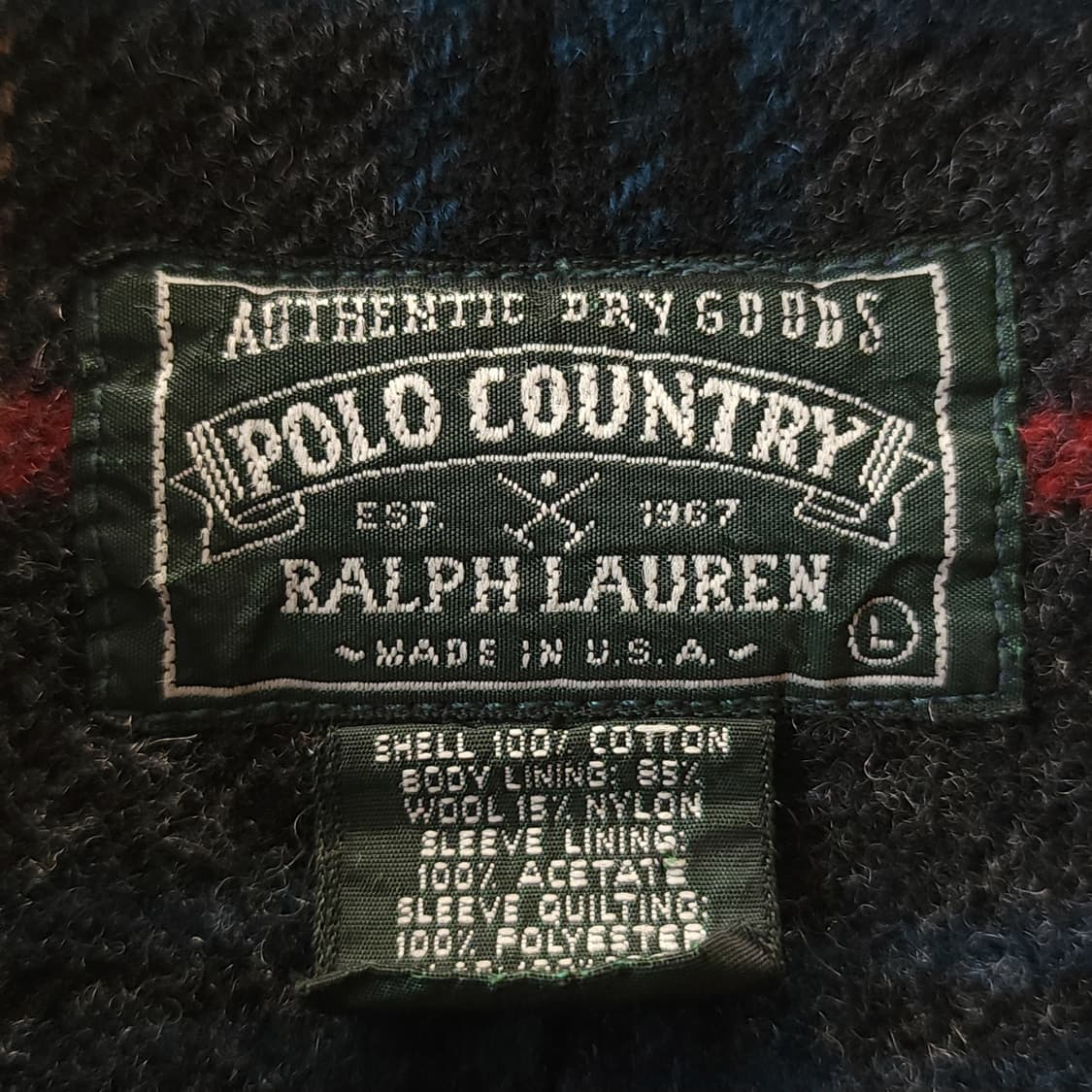 90s 폴로 컨트리 초어자켓 블랭킷 라이닝 데님 헌팅자켓 L 상품이미지5