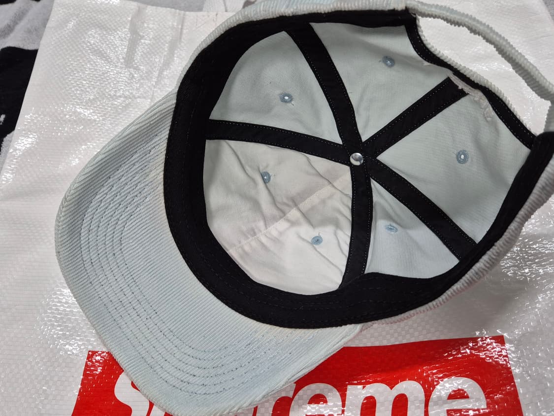 (os) 슈프림 코듀로이 S로고 캡 하늘색 6패널 모자 상품이미지5