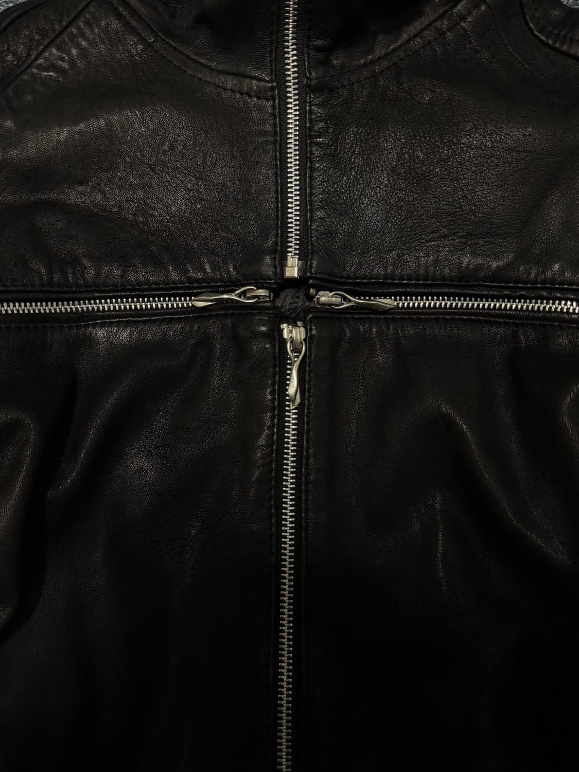 14th addiction cross zip leather hood ja 상품이미지7