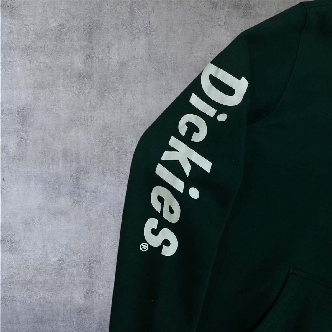 디키즈 스펠아웃 빅로고 그린 컬러 후드 집업 상품이미지3