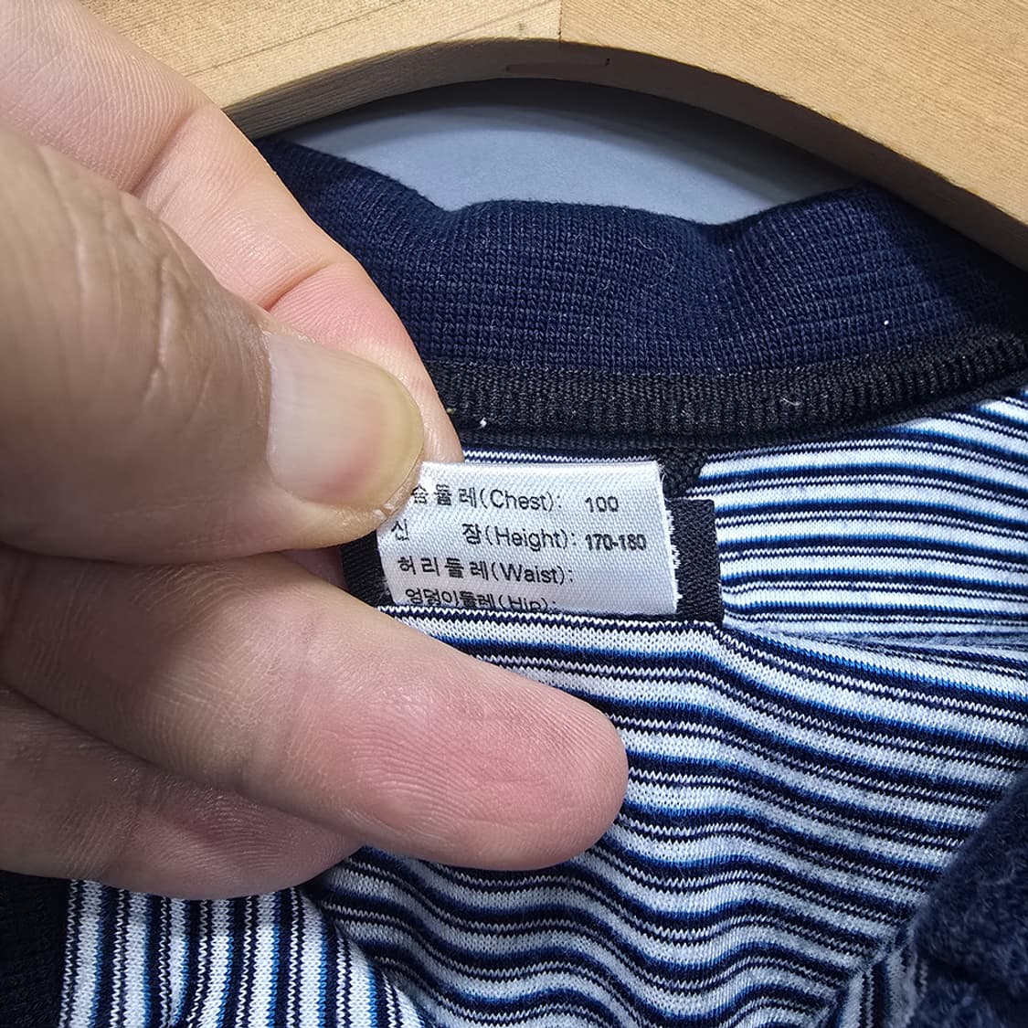 90-00s 나이키 NIKE 하프 스트라이프 반팔 카라티 100 상품이미지8