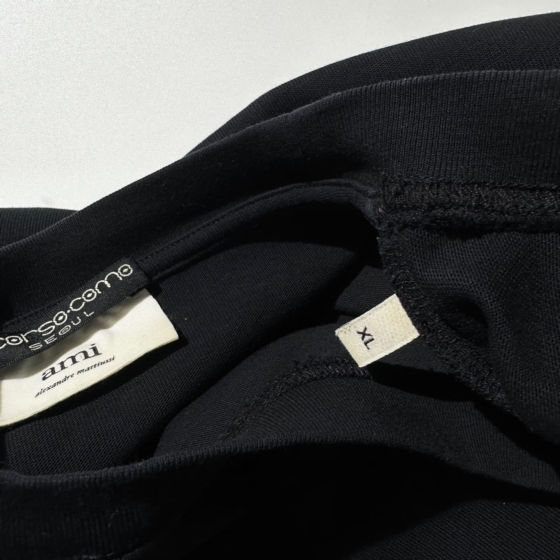 (매장판) AMI 아미 10 꼬르소 꼬모 롱슬리브 티셔츠 블랙 상품이미지5