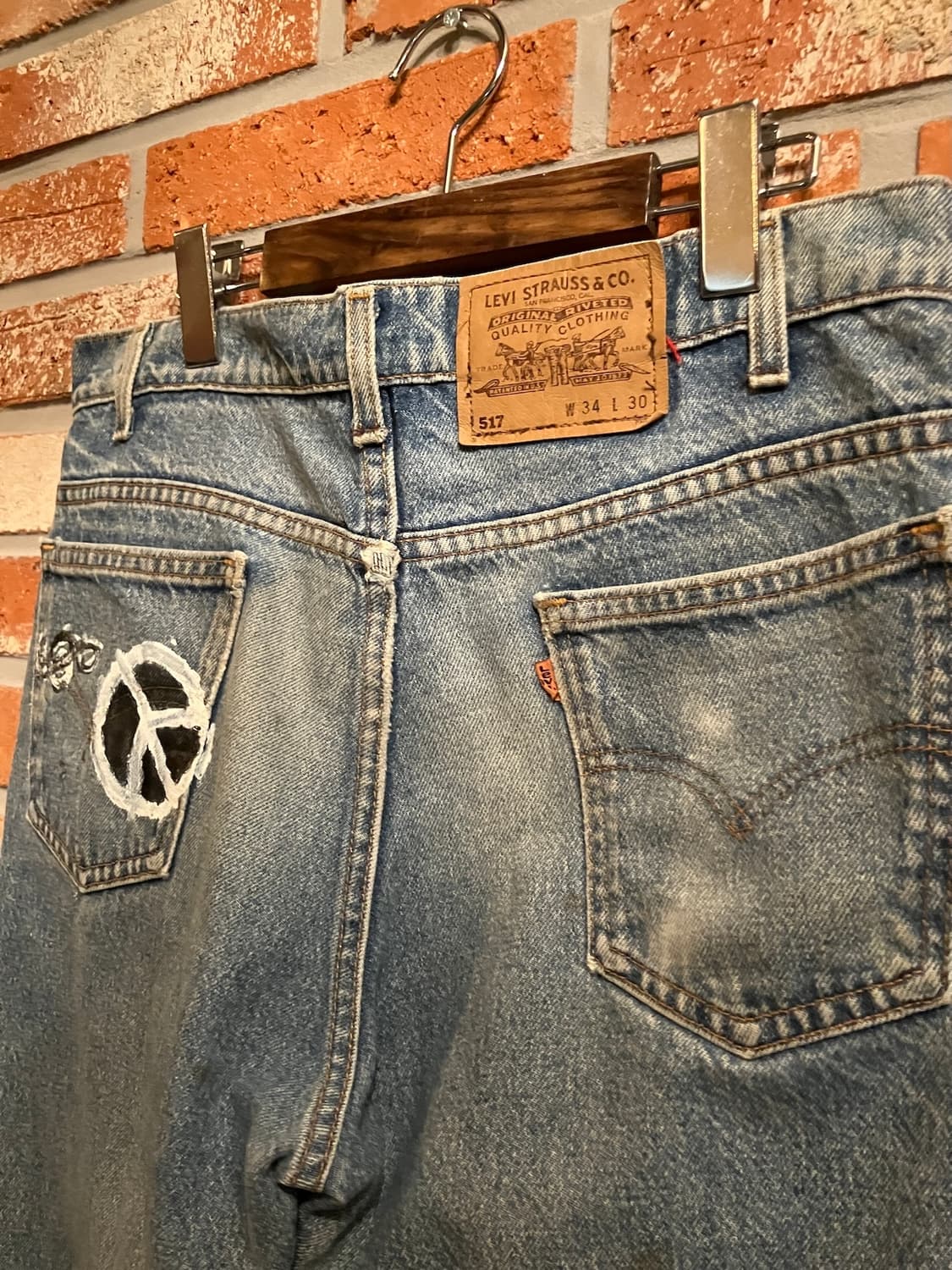 90s USA 빈티지 리바이스 517 오렌지탭 부츠컷 데님 팬츠 상품이미지6